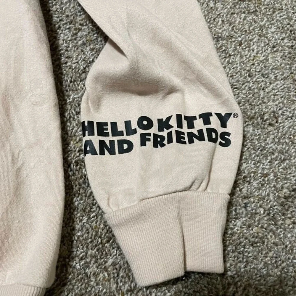 Sanrio Hello Kitty and Friends Rainbow Hoodie Tan Beige Small Womens Pullover - Picture 5 of 7